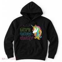 Let's Glow Crazy Glow Party Unicorn Lover Birthday Hoodie thumb 0