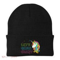 Let's Glow Crazy Glow Party Unicorn Lover Birthday Beanie thumb 0