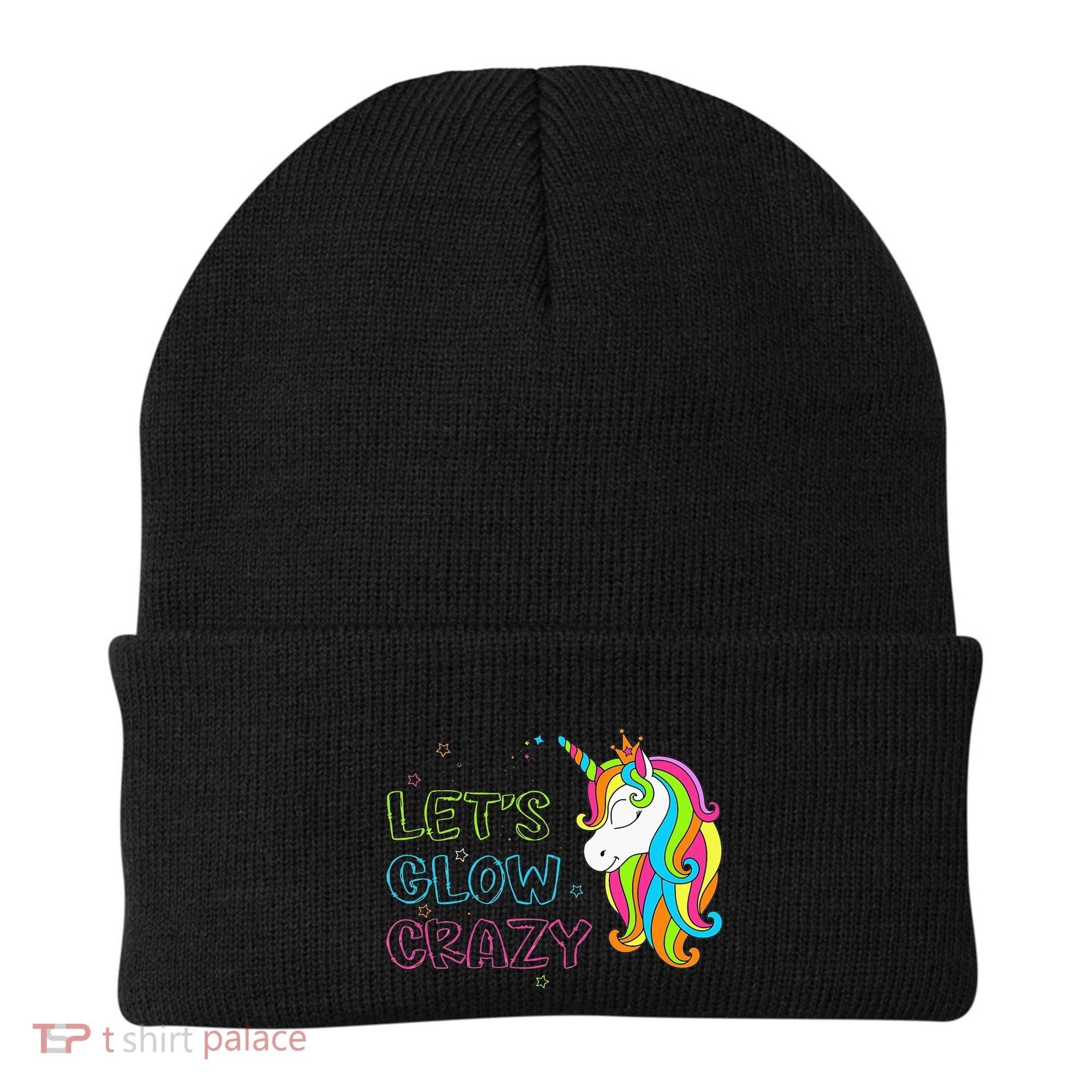 Let's Glow Crazy Glow Party Unicorn Lover Birthday Beanie