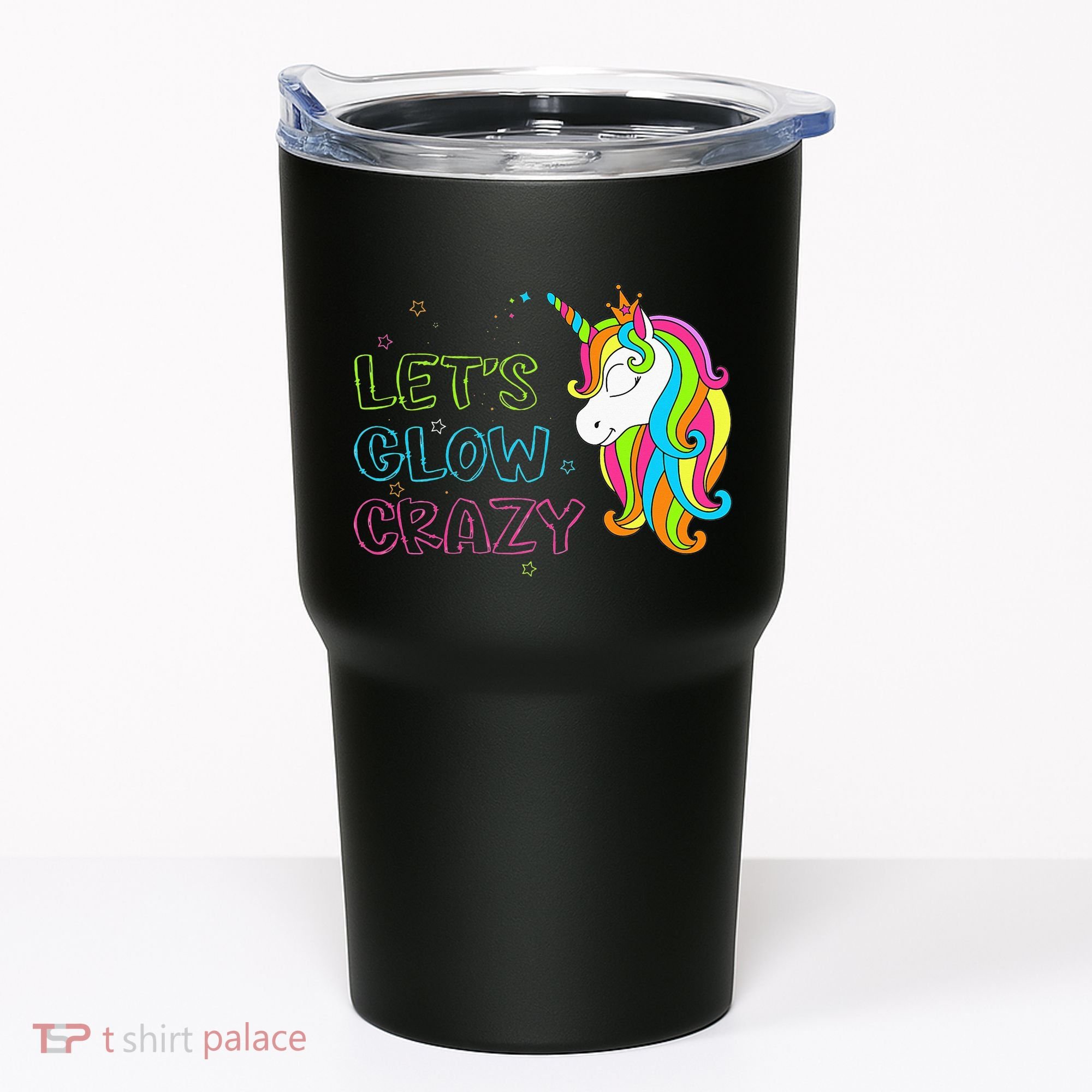 Let's Glow Crazy Glow Party Unicorn Lover Birthday Tumbler