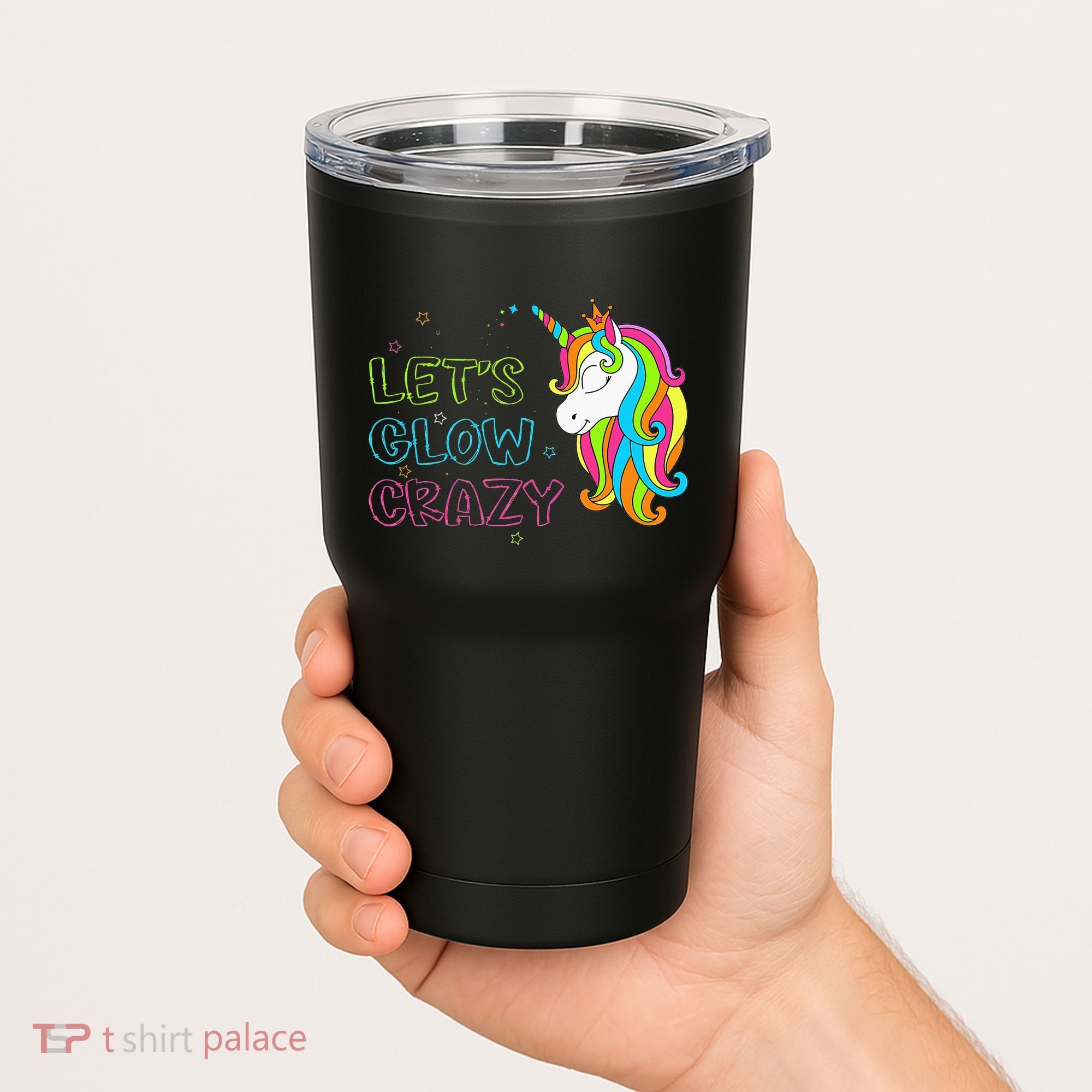 Let's Glow Crazy Glow Party Unicorn Lover Birthday Tumbler