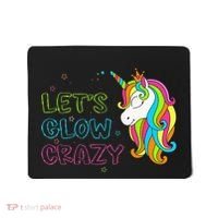 Let's Glow Crazy Glow Party Unicorn Lover Birthday Mousepad thumb 0
