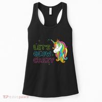 Let's Glow Crazy Glow Party Unicorn Lover Birthday Women's Tank Top thumb 0