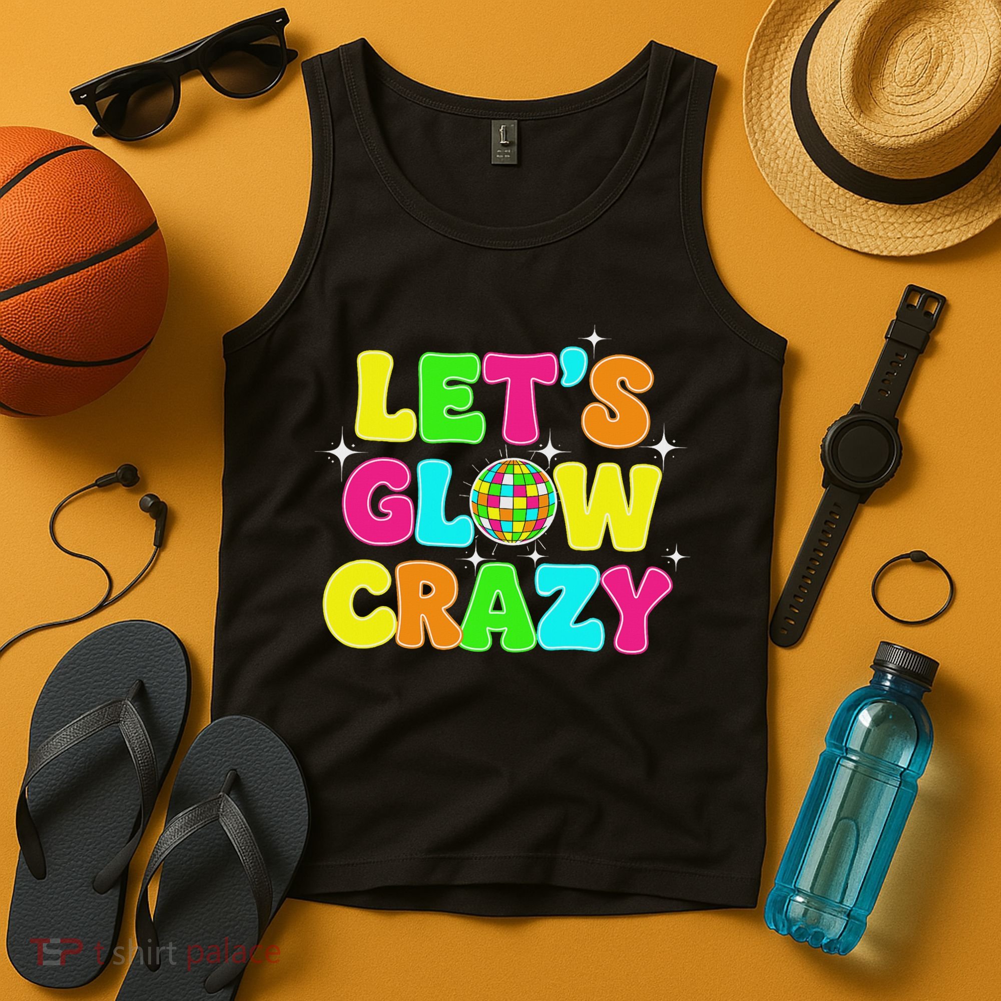 Let's Glowing Crazy In My Glowing Era Team Party Matching Tank Top
