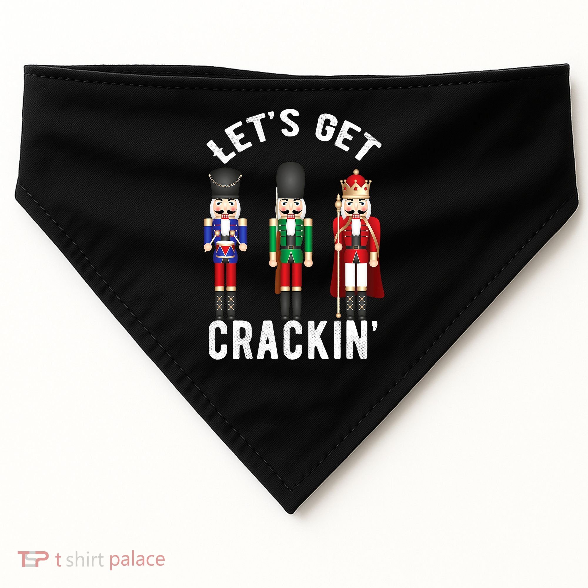 Lets Get Crackin Ballet Christmas Nutcracker Squad USA-Made Doggie Bandana