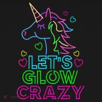 Let's Glow Crazy Glow Party 80s Retro Unicorn Costume Funny Bucket Hat thumb 4