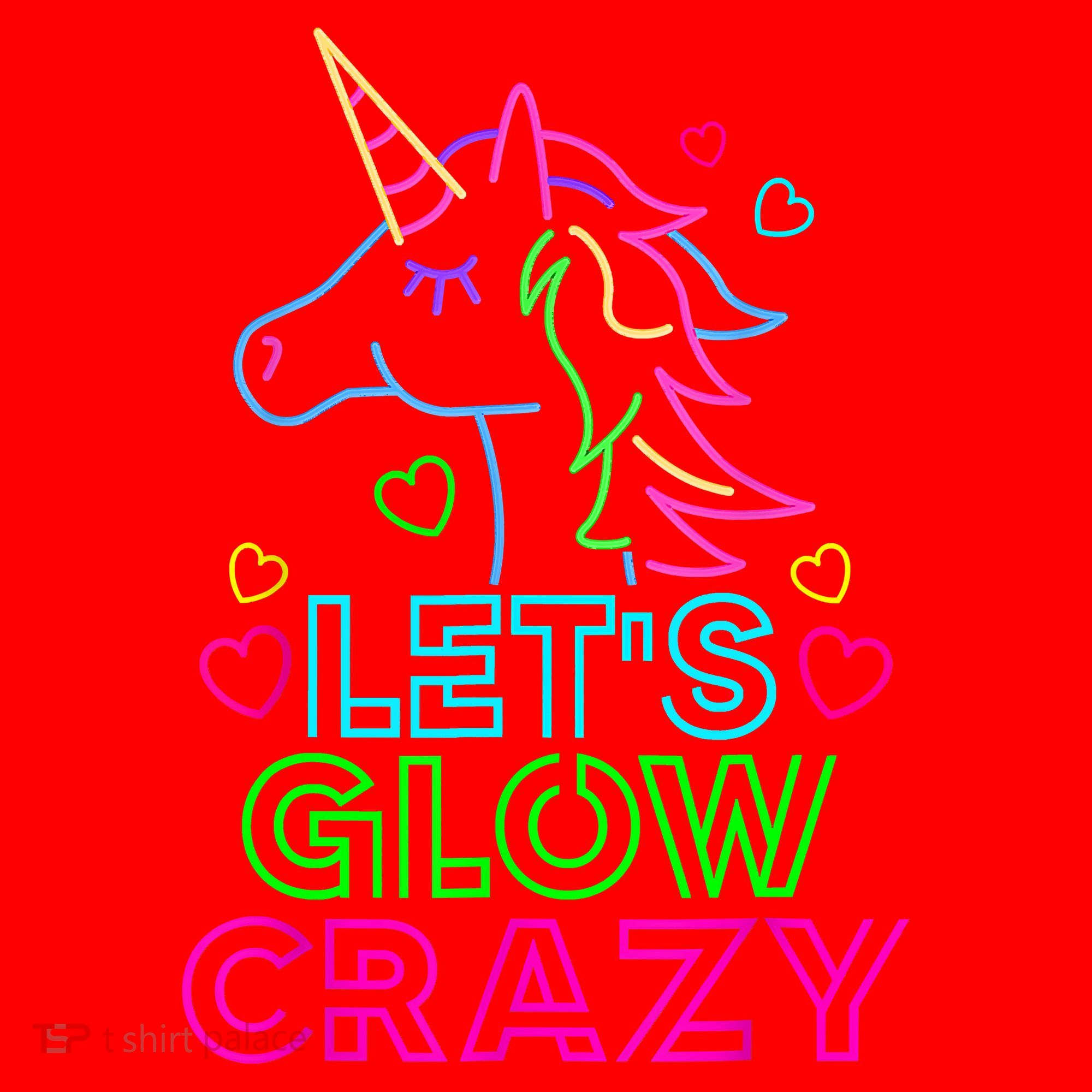 Let's Glow Crazy Glow Party 80s Retro Unicorn Costume Funny Apron