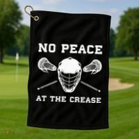 Lacrosse Goalie Crease Funny Lax Golf Towel thumb 1