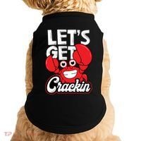 Let's Get Crackin Cute Gift Funny Crab Eater Seafood Lover Crab Boil Meaningful Doggie Tank thumb 0