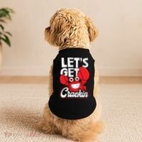 Let's Get Crackin Cute Gift Funny Crab Eater Seafood Lover Crab Boil Meaningful Doggie Tank thumb 2