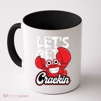 Let's Get Crackin Cute Gift Funny Crab Eater Seafood Lover Crab Boil Meaningful Coffee Mug thumb 0