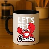 Let's Get Crackin Cute Gift Funny Crab Eater Seafood Lover Crab Boil Meaningful Coffee Mug thumb 4