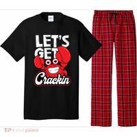 Let's Get Crackin Cute Gift Funny Crab Eater Seafood Lover Crab Boil Meaningful Pajama Set thumb 0