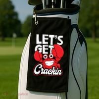Let's Get Crackin Cute Gift Funny Crab Eater Seafood Lover Crab Boil Meaningful Golf Towel thumb 2