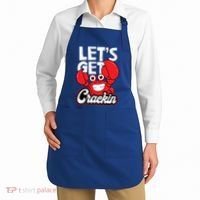 Let's Get Crackin Cute Gift Funny Crab Eater Seafood Lover Crab Boil Meaningful Apron thumb 2
