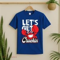 Let's Get Crackin Cute Gift Funny Crab Eater Seafood Lover Crab Boil Meaningful T-Shirt thumb 2