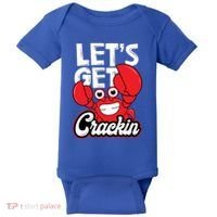 Let's Get Crackin Cute Gift Funny Crab Eater Seafood Lover Crab Boil Meaningful Baby Bodysuit thumb 0