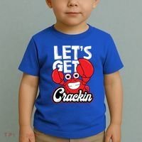 Let's Get Crackin Cute Gift Funny Crab Eater Seafood Lover Crab Boil Meaningful Toddler T-Shirt thumb 2