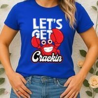 Let's Get Crackin Cute Gift Funny Crab Eater Seafood Lover Crab Boil Meaningful Women's T-Shirt thumb 2