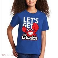 Let's Get Crackin Cute Gift Funny Crab Eater Seafood Lover Crab Boil Meaningful Kids T-Shirt thumb 2