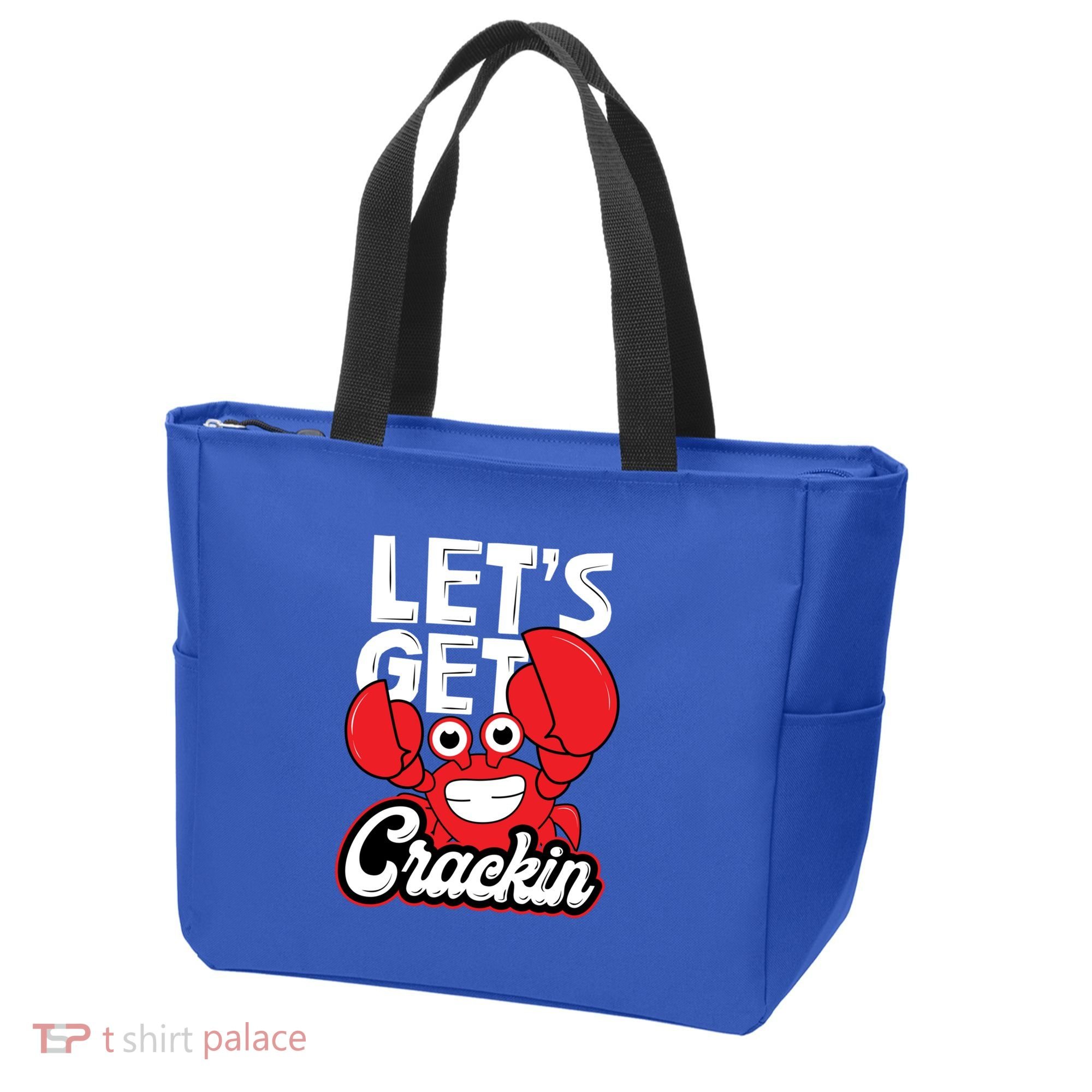Let's Get Crackin Cute Gift Funny Crab Eater Seafood Lover Crab Boil Meaningful Tote Bag