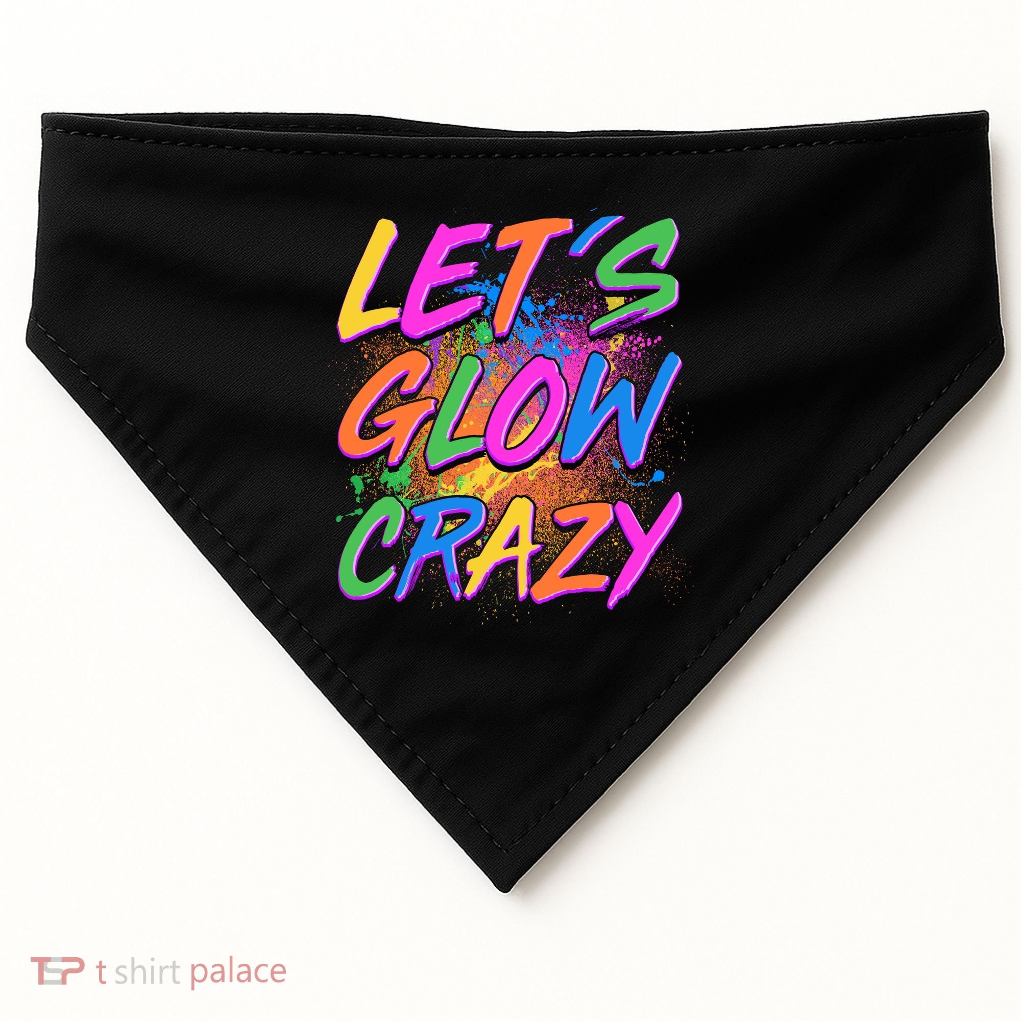 Let's Glow Crazy USA-Made Doggie Bandana