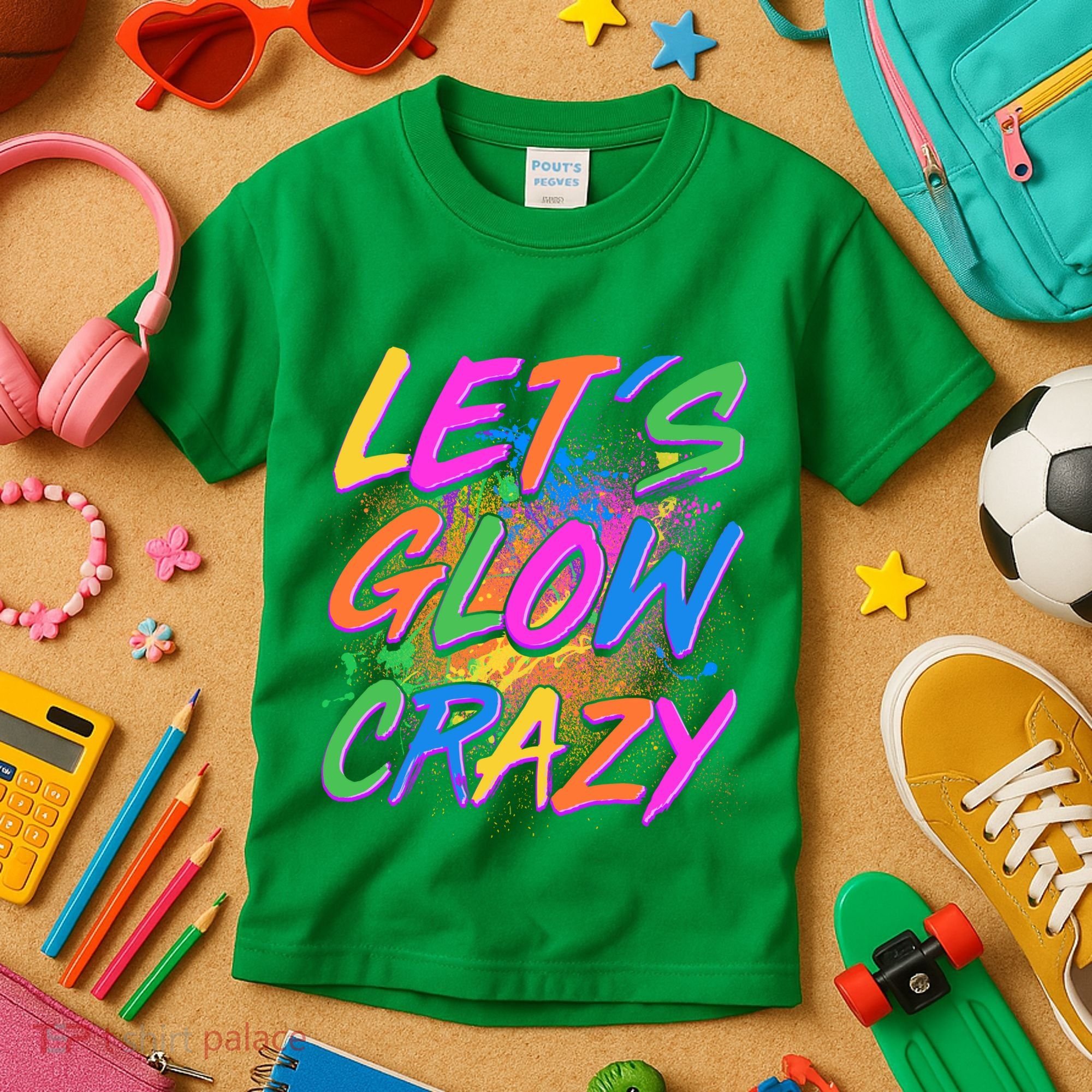 Let's Glow Crazy Kids T-Shirt