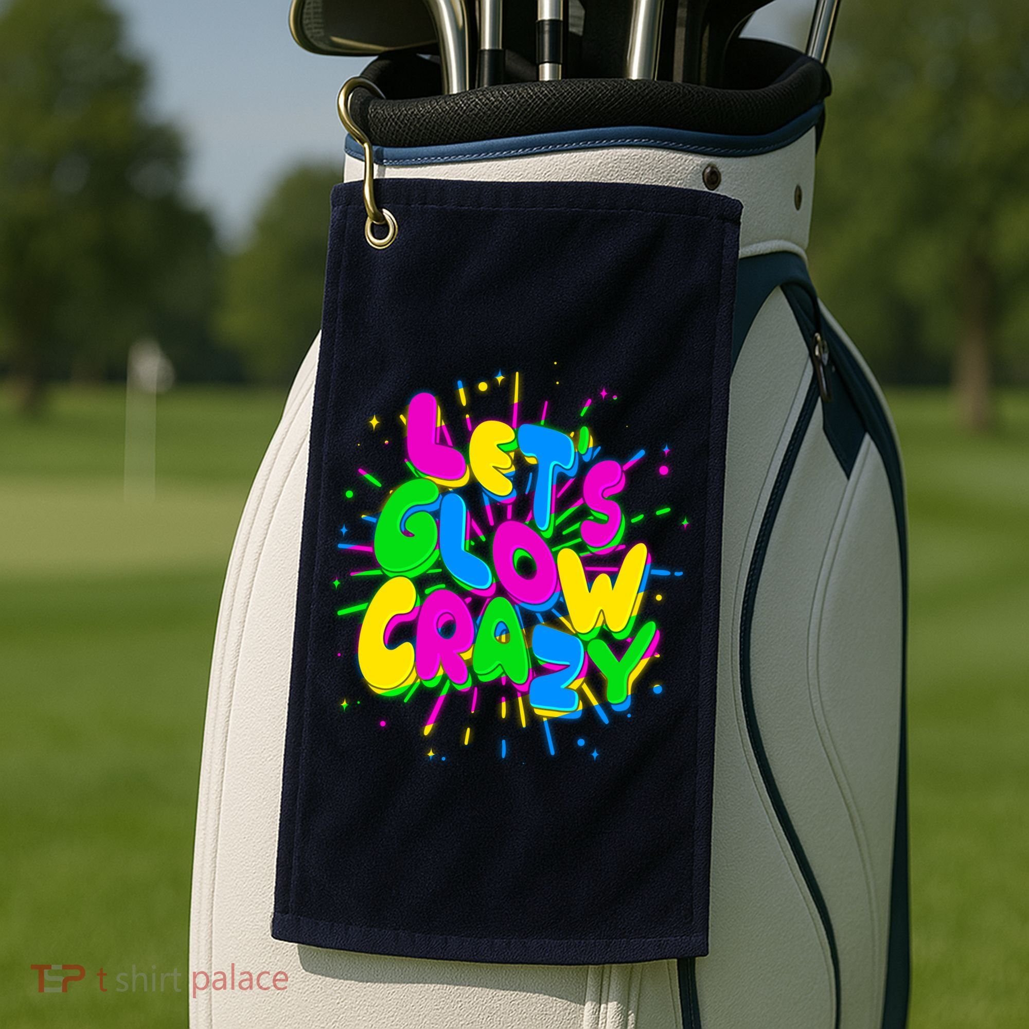 Lets Glow Crazy Golf Towel