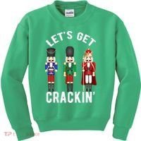 Let's Get Cracking Christmas Nutcracker Ballet Festive Gift Kids Sweatshirt thumb 0