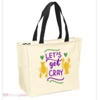 Let's Get Cray Mardi Gras Lobster Tote Bag thumb 2