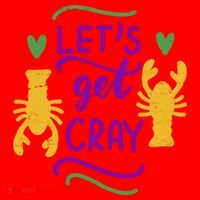 Let's Get Cray Mardi Gras Lobster Santa Hat thumb 1