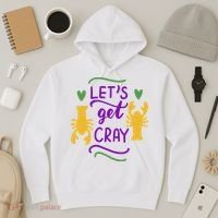 Let's Get Cray Mardi Gras Lobster Hoodie thumb 3