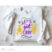 Let's Get Cray Mardi Gras Lobster Sweatshirt thumb 2