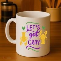 Let's Get Cray Mardi Gras Lobster Coffee Mug thumb 4