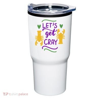 Let's Get Cray Mardi Gras Lobster Tumbler