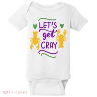 Let's Get Cray Mardi Gras Lobster Baby Bodysuit thumb 0