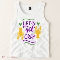 Let's Get Cray Mardi Gras Lobster Tank Top thumb 2