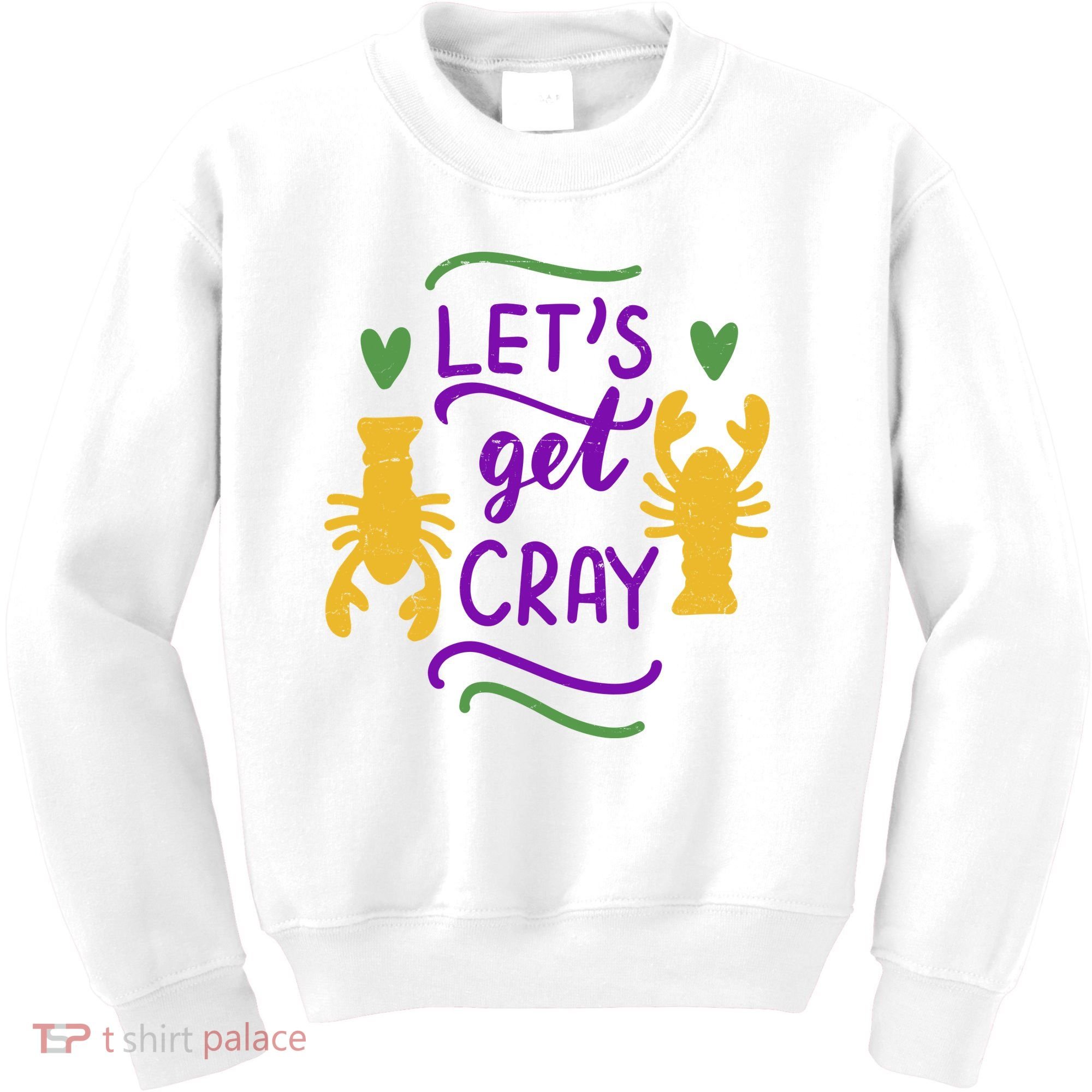 Let's Get Cray Mardi Gras Lobster Kids Sweatshirt