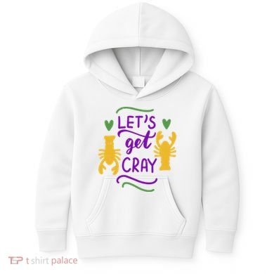 Let's Get Cray Mardi Gras Lobster Kids Hoodie