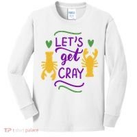 Let's Get Cray Mardi Gras Lobster Kids Long Sleeve Shirt thumb 0