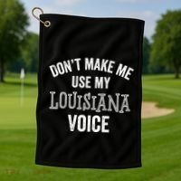 Louisiana Gift Cajun Southern Accent Golf Towel thumb 1