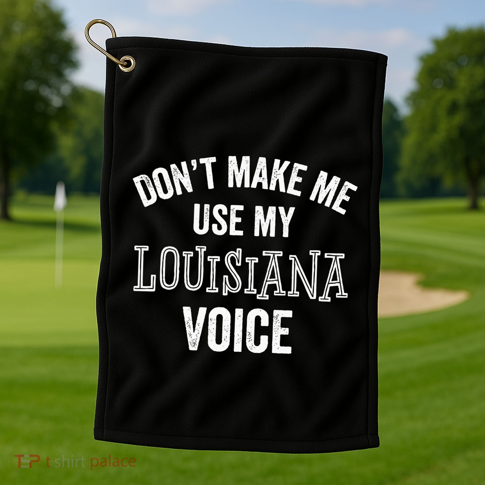 Louisiana Gift Cajun Southern Accent Golf Towel