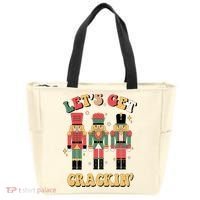 Lets Get Crackin Funny Christmas Tote Bag thumb 0