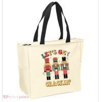 Lets Get Crackin Funny Christmas Tote Bag thumb 2
