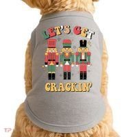 Lets Get Crackin Funny Christmas Doggie Tank thumb 0