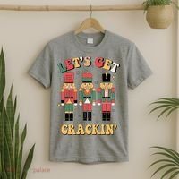 Lets Get Crackin Funny Christmas T-Shirt thumb 2