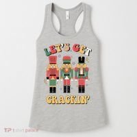 Lets Get Crackin Funny Christmas Women's Tank Top thumb 0