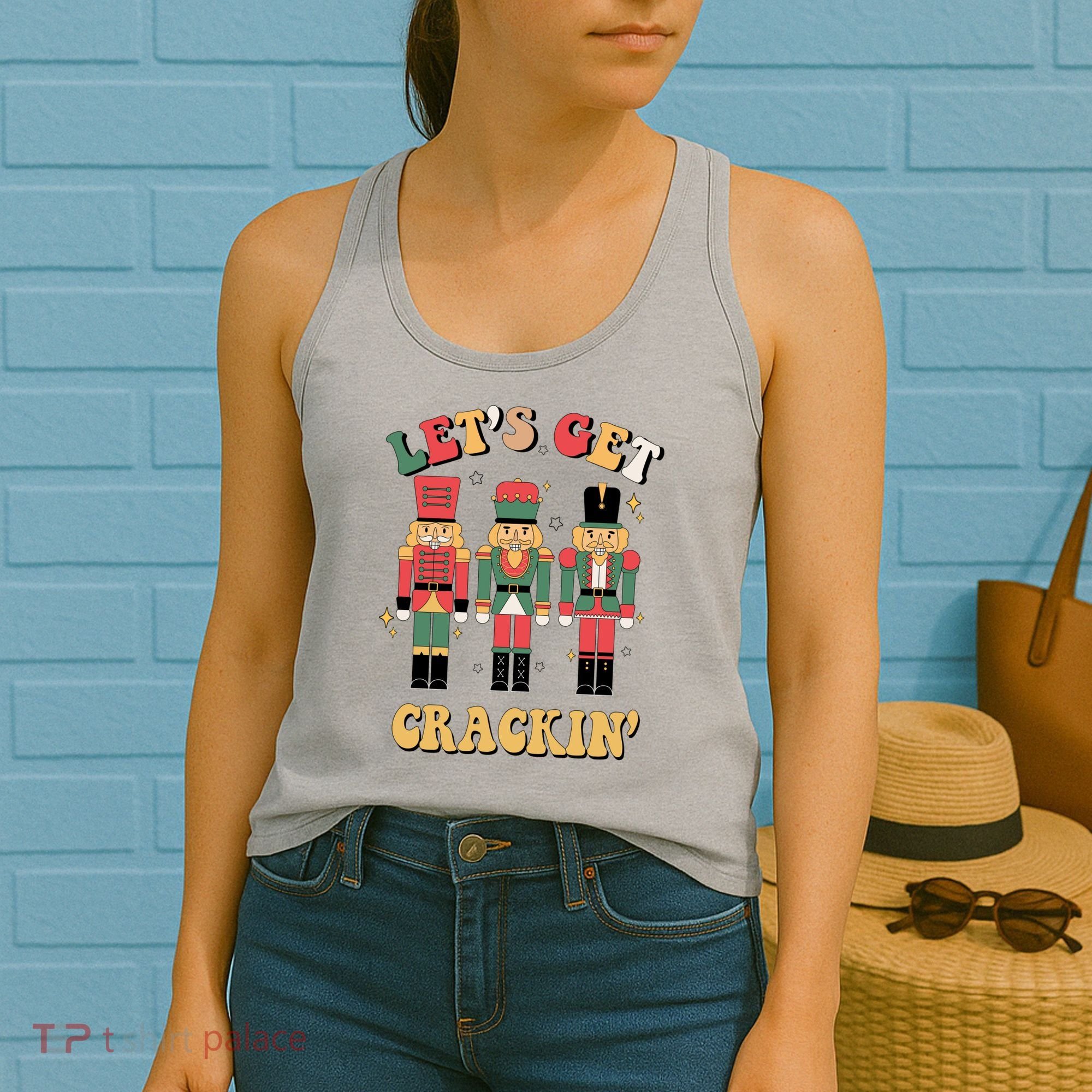 Lets Get Crackin Funny Christmas Women's Tank Top