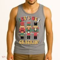 Lets Get Crackin Funny Christmas Tank Top thumb 3