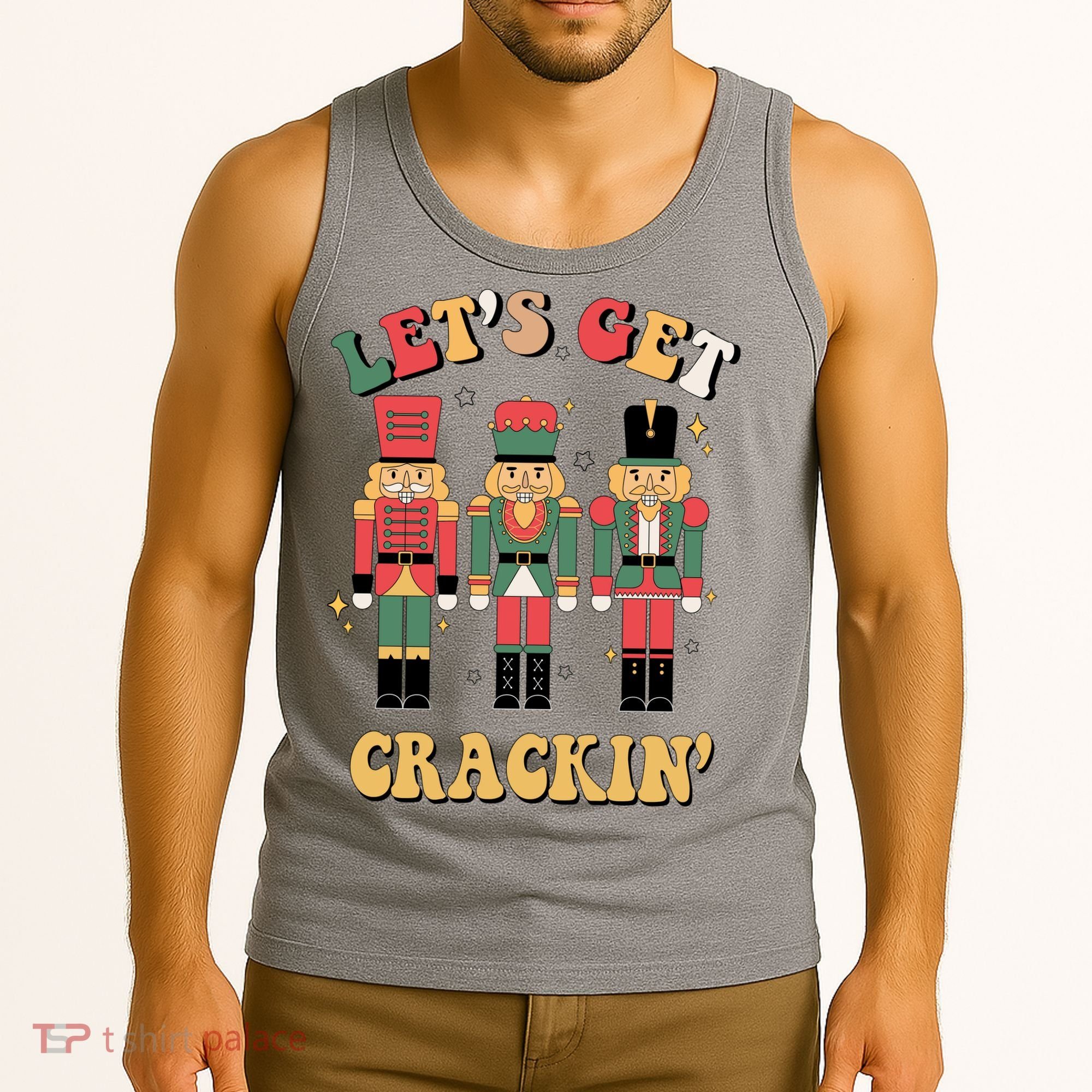 Lets Get Crackin Funny Christmas Tank Top